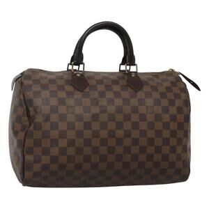 LOUIS VUITTON Damier Ebene Speedy 35 Hand Bag N41363
